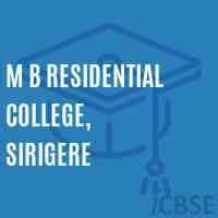M Basavaiah Residential College logo