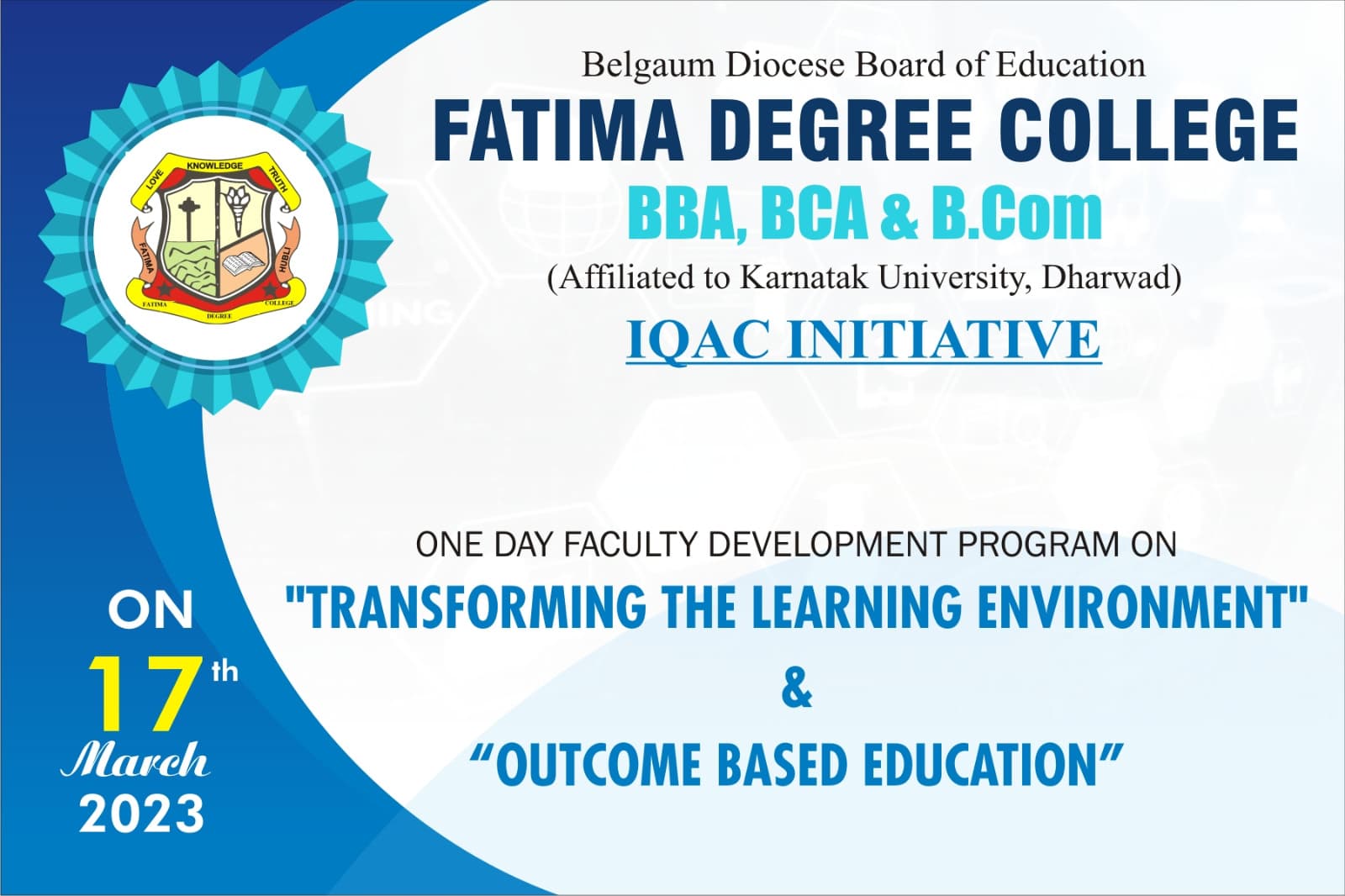 Fatima Degree College Hubli logo