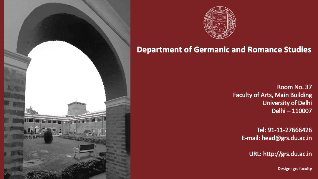 Department of Germanic and Romance Studies, University of Delhi-logo